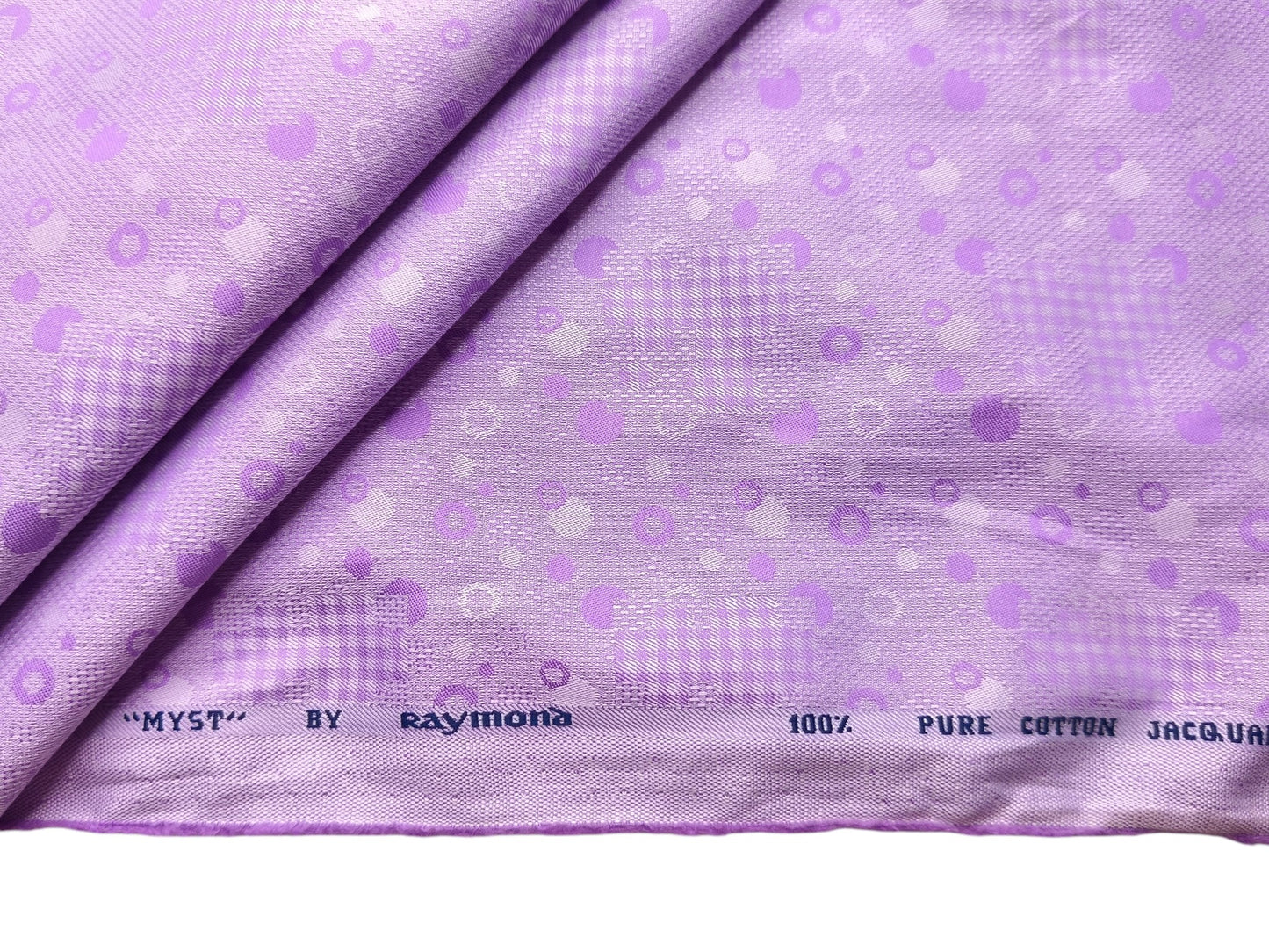 Raymond 100% Premium Cotton Shirting Fabric (Pink, Jacquard)