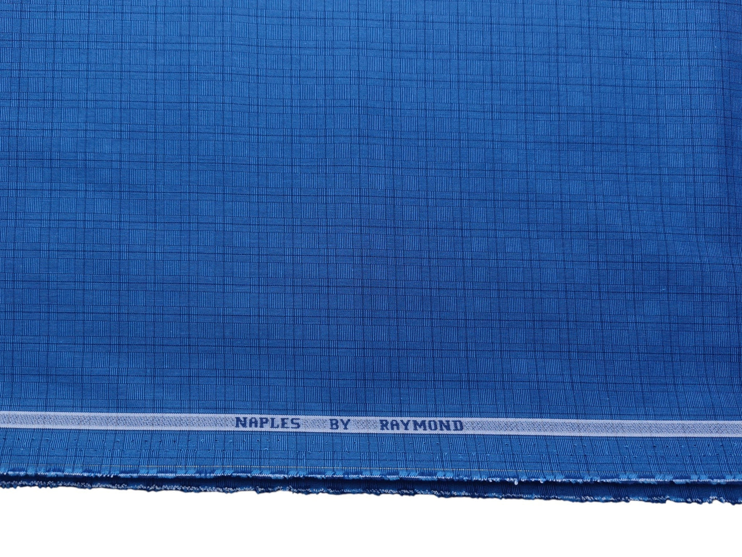 Raymond 100% Premium Cotton Shirting Fabric (Royal Blue, Checks)