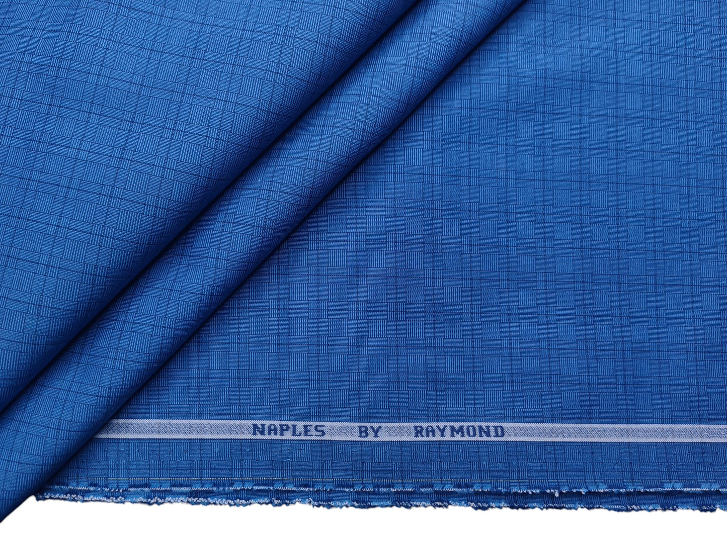 Raymond 100% Premium Cotton Shirting Fabric (Royal Blue, Checks)