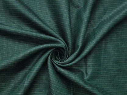 Murano Di Italia Italian Luxury Collection 100% Pure Linen 70 Lea Shirting Fabric (Bottle Green , Striped)
