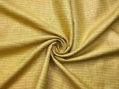 Murano Di Italia Italian Luxury Collection 100% Pure Linen 70 Lea Shirting Fabric (Yellow , Stripes)