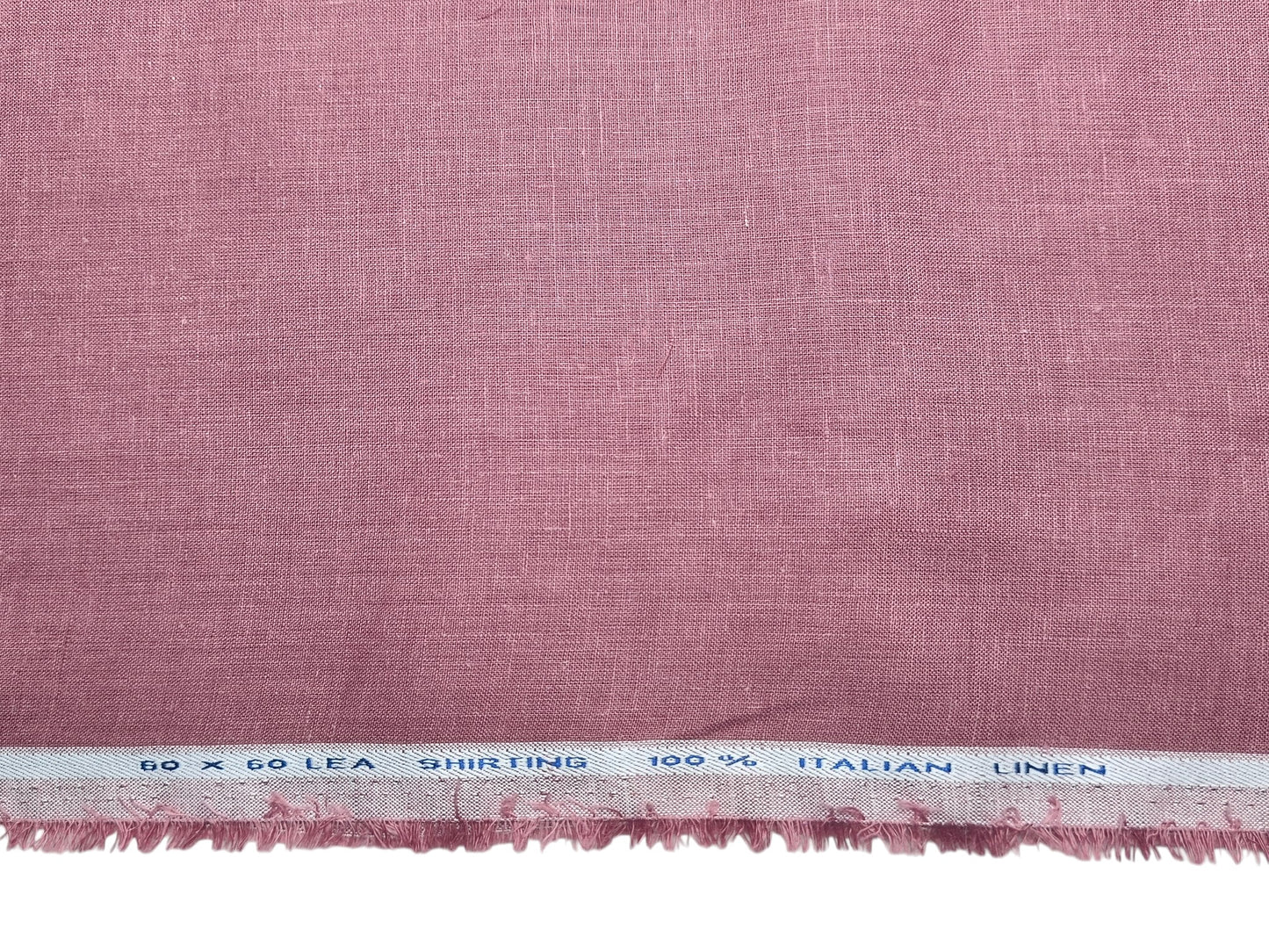 Italian 100% Linen 60 Lea Shirting Fabric (Dusty Rose, Plain)