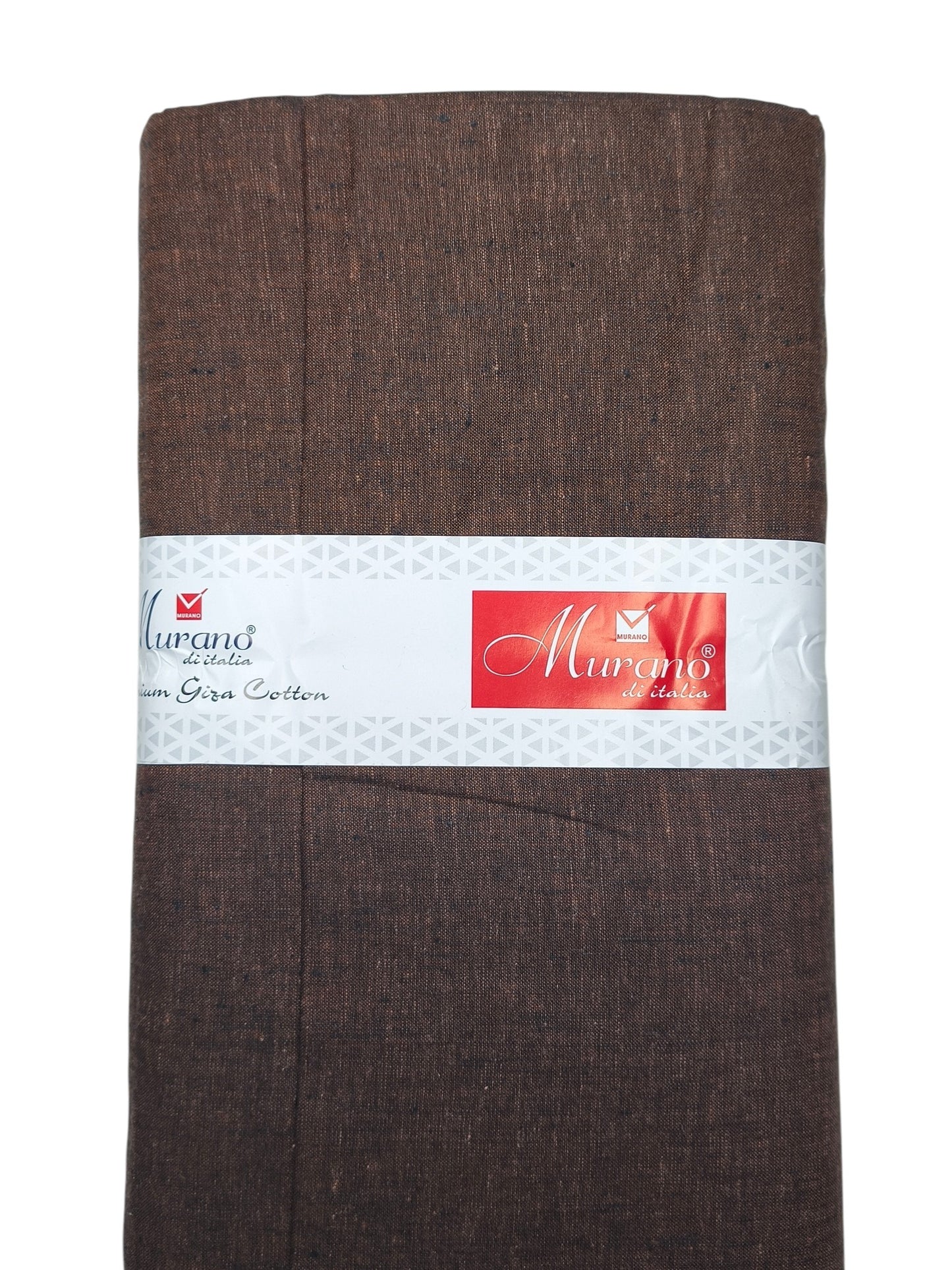 Italian 100% Linen 60 Lea Shirting Fabric (Dark Brown, Slub)
