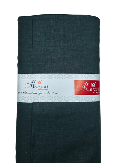 Italian 100% Linen 60 Lea Shirting Fabric (Bottle Green , Plain)