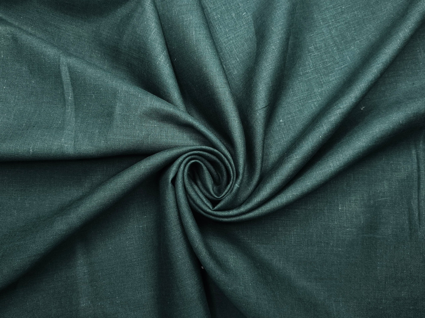 Italian 100% Linen 60 Lea Shirting Fabric (Bottle Green , Plain)