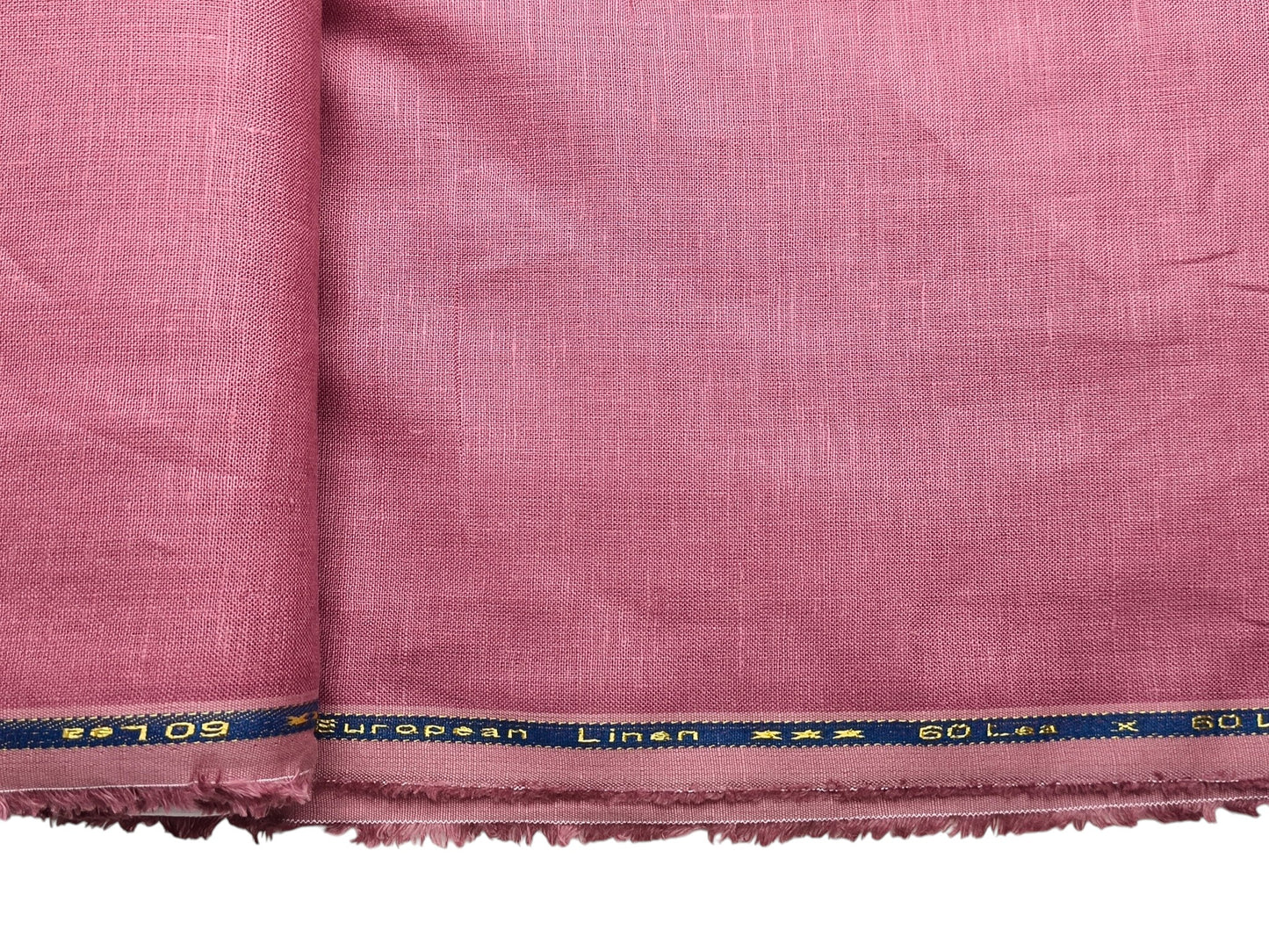 100% Pure European Linen 60 LEA Shirting Fabric (Dusty Rose, Plain)