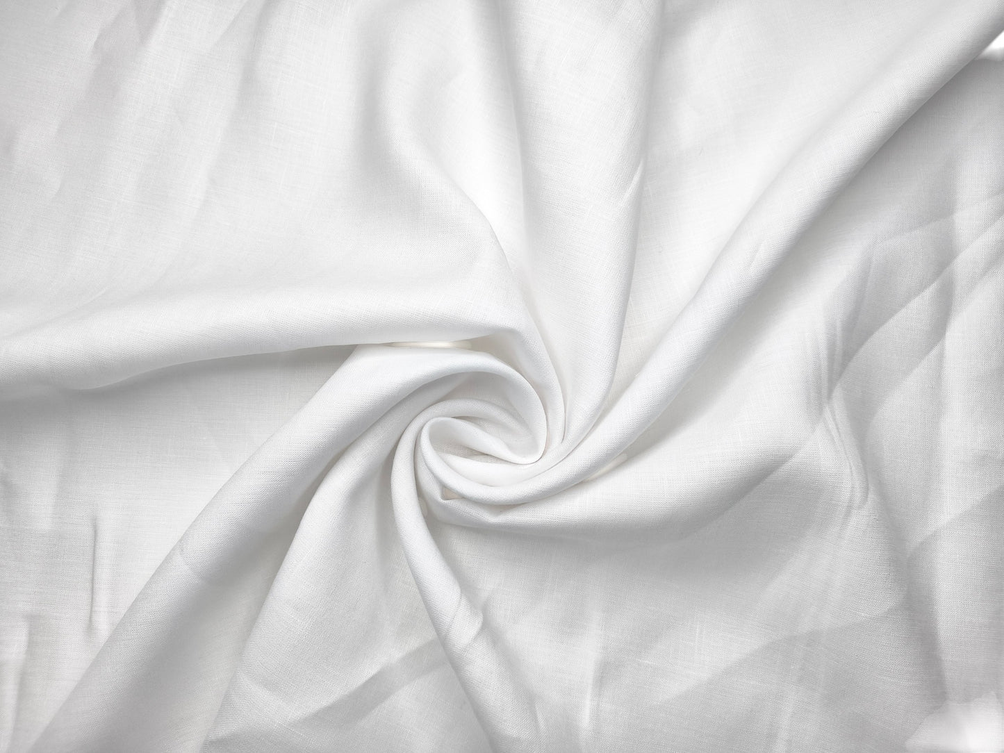 OCM 100% Pure Irish Linen 60Lea Shirting Fabric (White, Plain)
