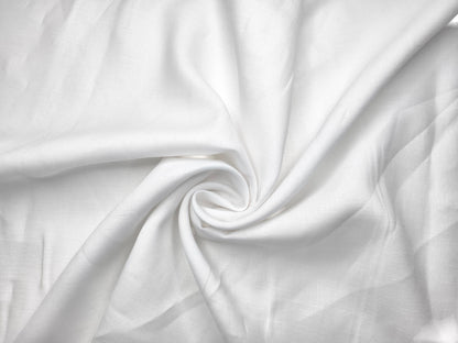OCM 100% Pure Irish Linen 60Lea Shirting Fabric (White, Plain)