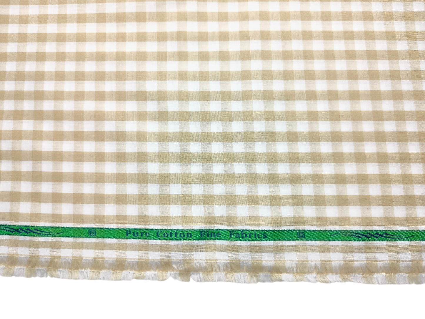 Grasim By Aditya Birla Group 100% Pure Cotton Shirting Fabric (Offwhite & Beige, Checks)