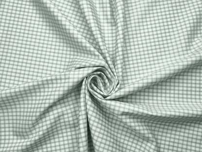 Grasim By Aditya Birla Group 100% Pure Cotton Shirting Fabric (Pista Green, Checks)
