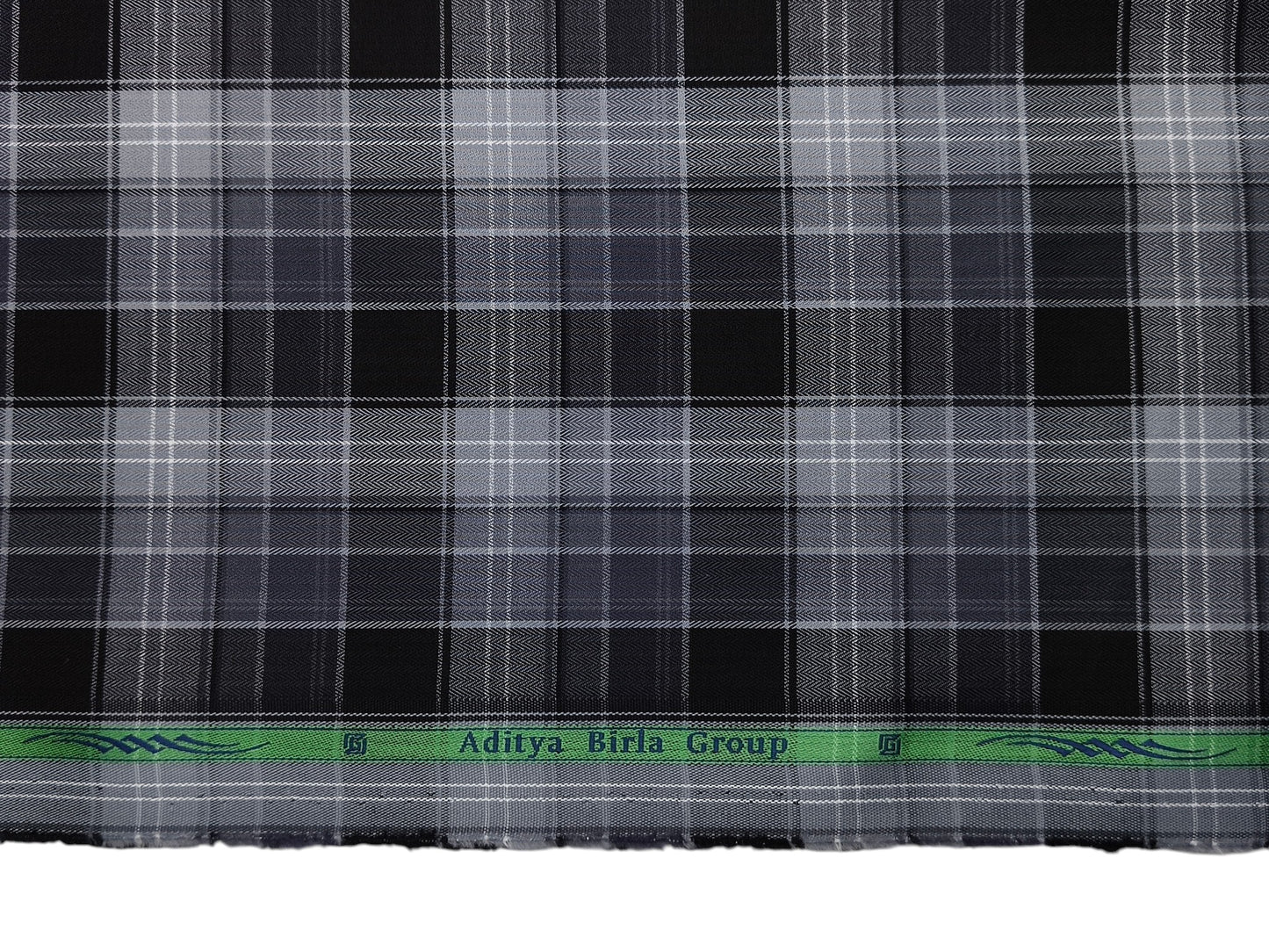 Grasim By Aditya Birla Group 100% Pure Cotton Shirting Fabric (Black & Grey, Multichecks)