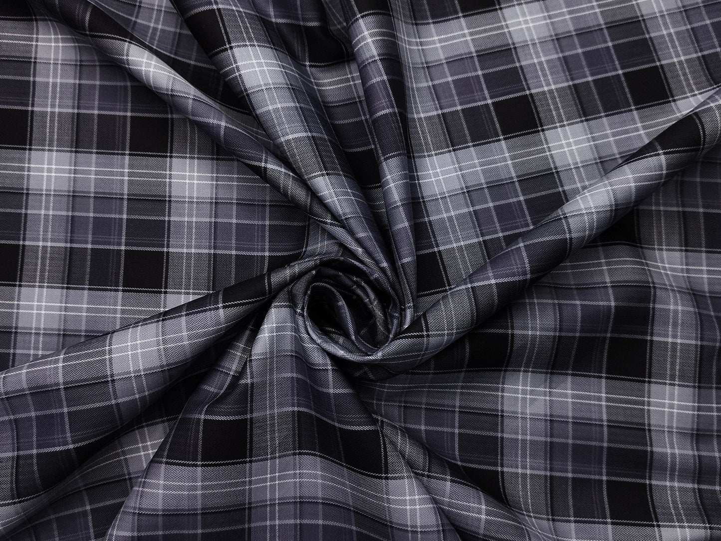 Grasim By Aditya Birla Group 100% Pure Cotton Shirting Fabric (Black & Grey, Multichecks)