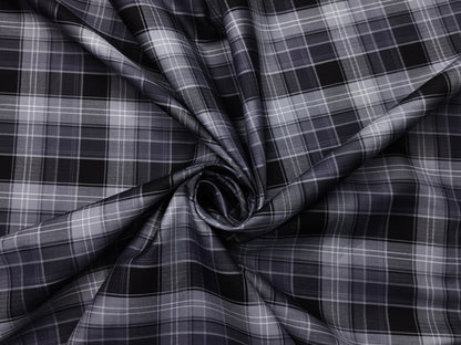 Grasim By Aditya Birla Group 100% Pure Cotton Shirting Fabric (Black & Grey, Multichecks)