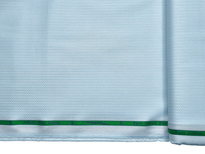 Grasim By Aditya Birla Group 100% Pure Cotton Shirting Fabric (Sky Blue, Patterned)