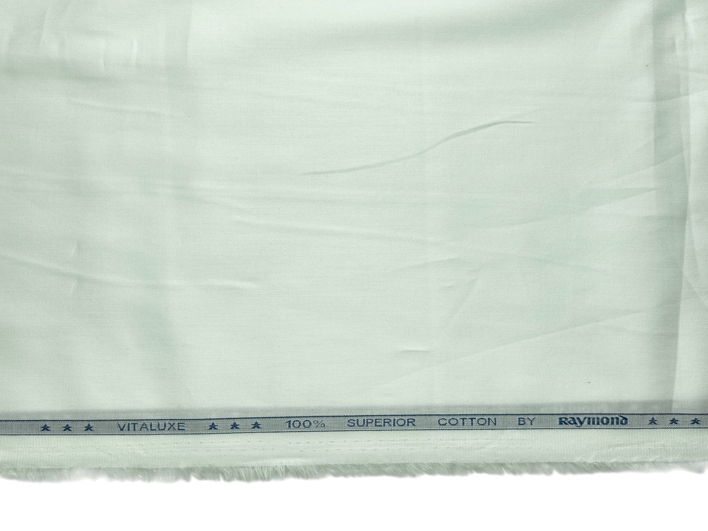 Raymond Vitaluxe 100% Superior Cotton Shirting Fabric (White, Plain)