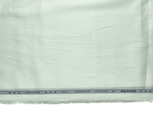 Raymond Vitaluxe 100% Superior Cotton Shirting Fabric (White, Plain)