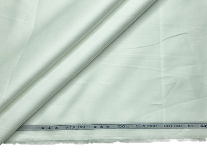 Raymond Vitaluxe 100% Superior Cotton Shirting Fabric (White, Plain)