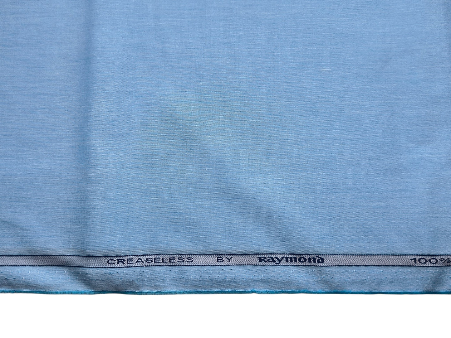 Raymond 100% Premium Cotton Shirting Fabric (Sky Blue, Plain)