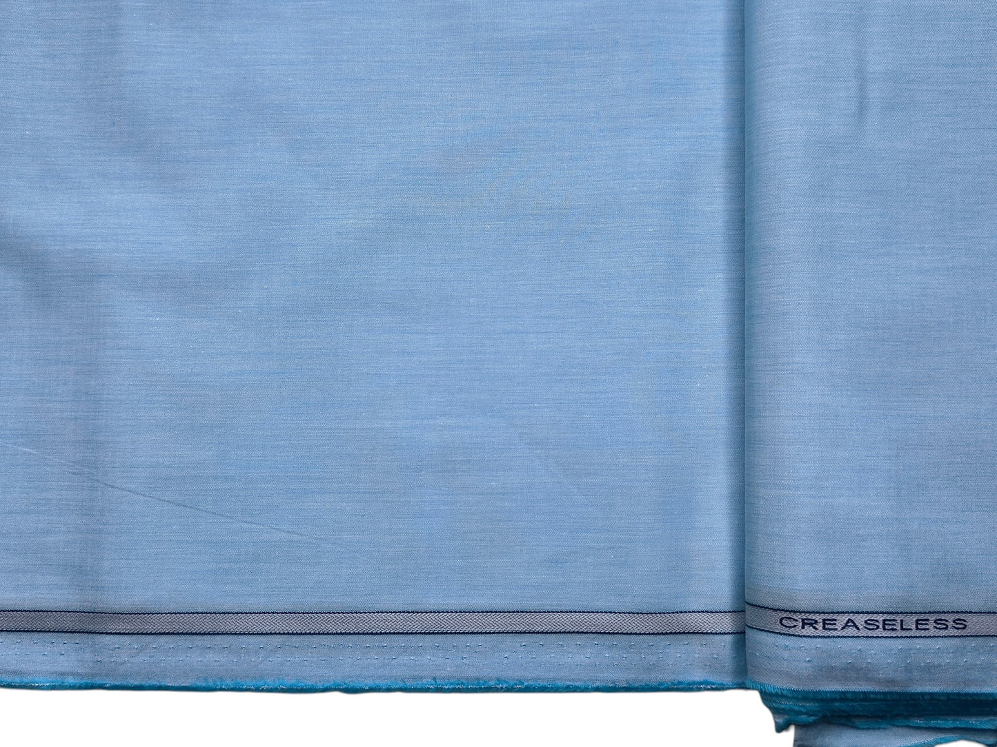 Raymond 100% Premium Cotton Shirting Fabric (Sky Blue, Plain)