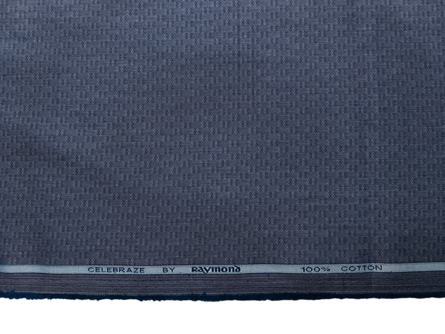 Raymond 100% Premium Cotton Shirting Fabric (Steel Grey, Patterned)