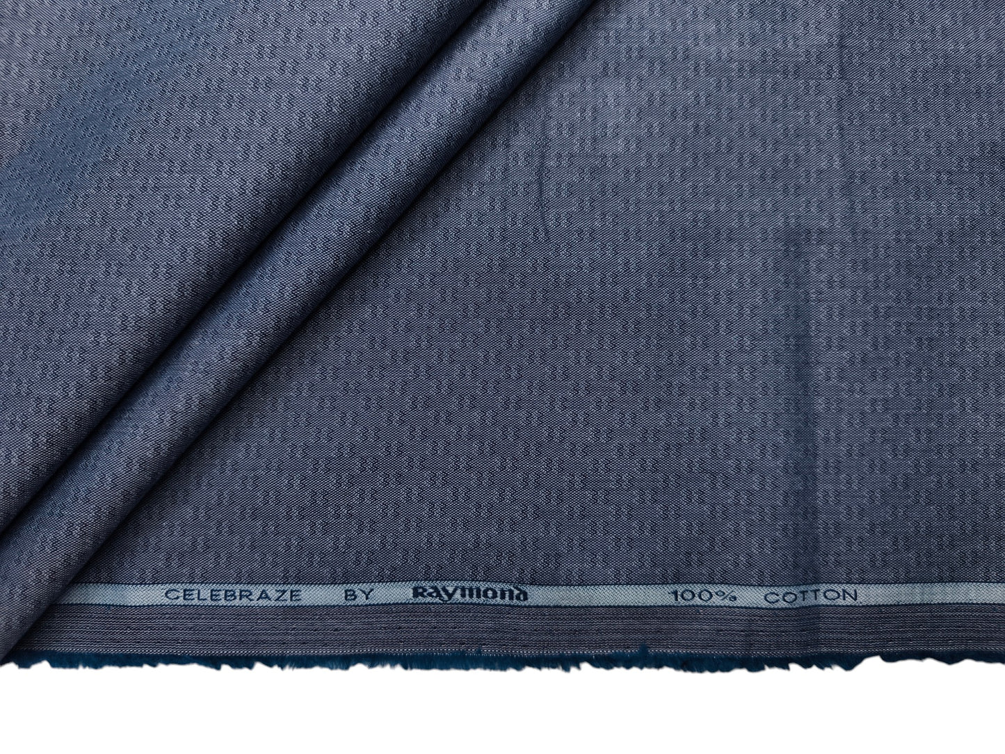 Raymond 100% Premium Cotton Shirting Fabric (Steel Grey, Patterned)