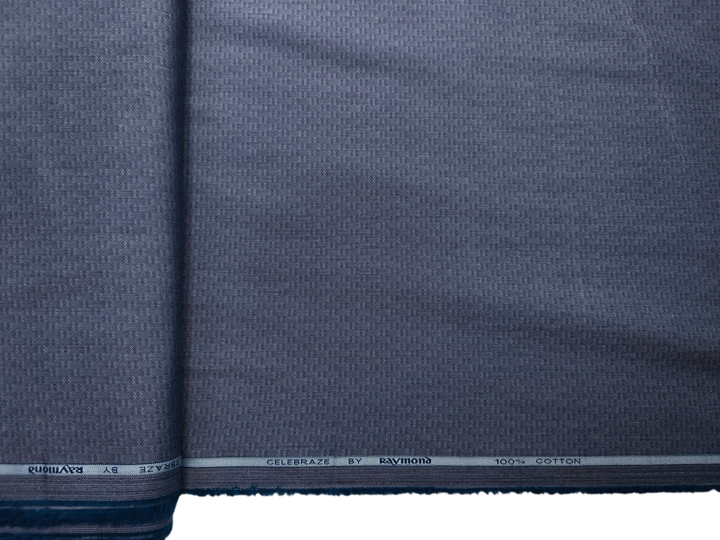 Raymond 100% Premium Cotton Shirting Fabric (Steel Grey, Patterned)