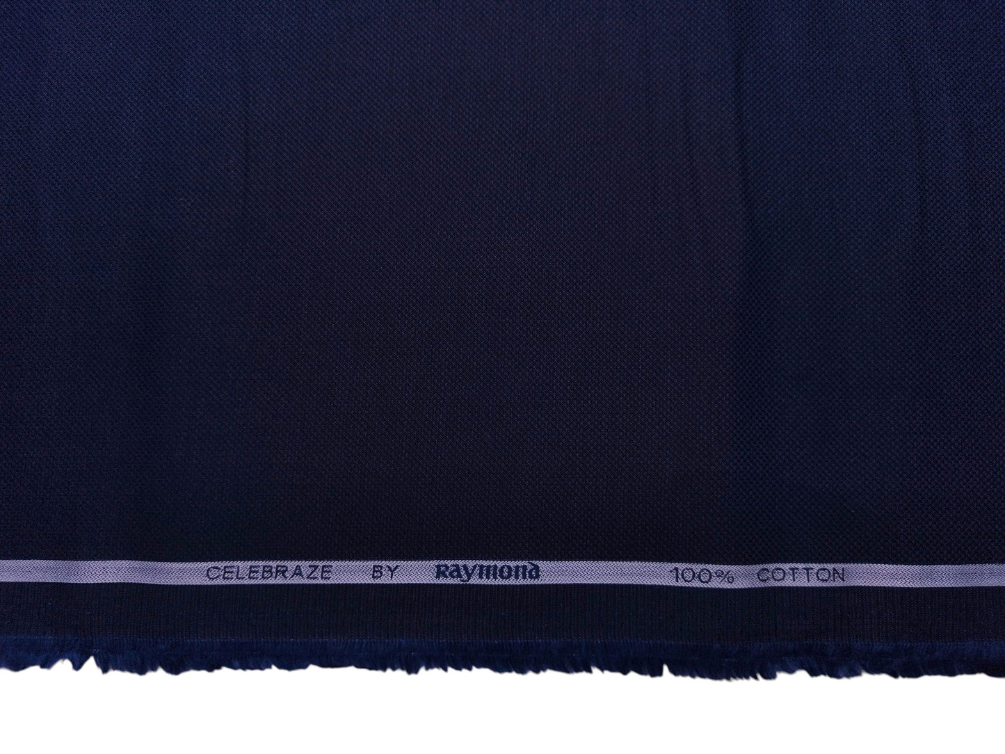 Raymond 100% Premium Cotton Shirting Fabric (Midnight Blue, Dobby Design)