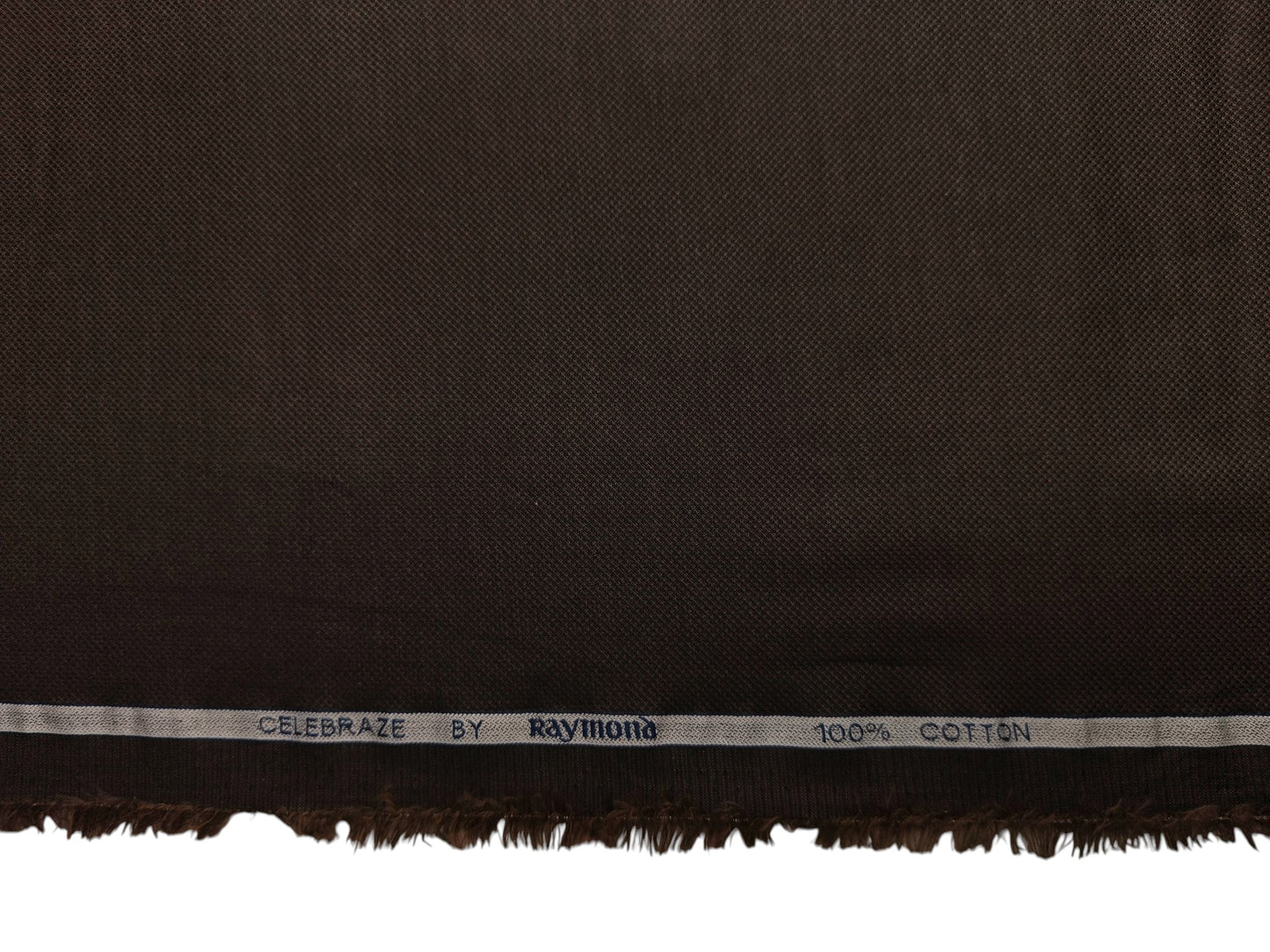 Raymond 100% Premium Cotton Shirting Fabric (Dark Brown, Dobby Design)