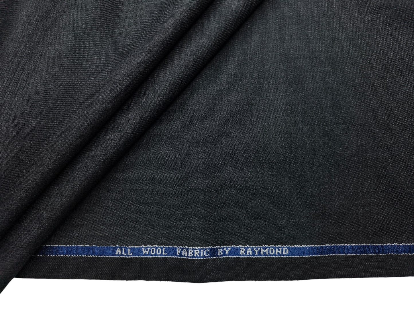 Raymond 100% Wool Premium Suiting Fabric (Charcoal Grey, Self Pattern)
