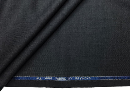 Raymond 100% Wool Premium Suiting Fabric (Charcoal Grey, Self Pattern)