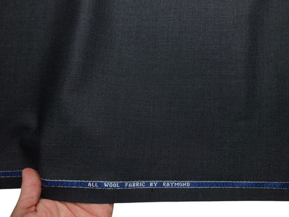 Raymond 100% Wool Premium Suiting Fabric (Charcoal Grey, Self Pattern)
