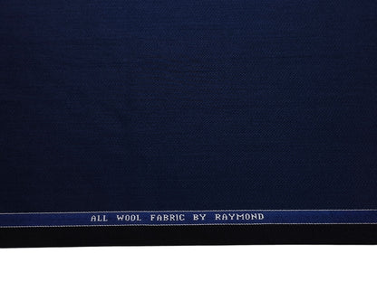 Raymond 100% Wool Premium Suiting Fabric (Royal Blue, Patterned)
