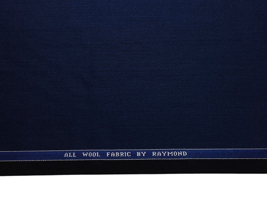 Raymond 100% Wool Premium Suiting Fabric (Royal Blue, Patterned)