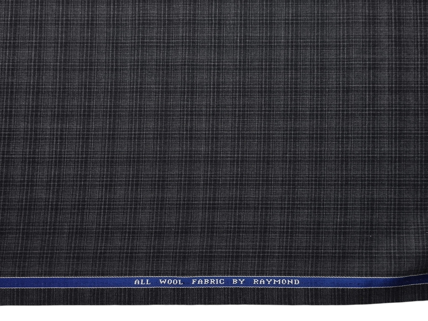 Raymond 100% Wool Premium Suiting Fabric (Grey, Checks)