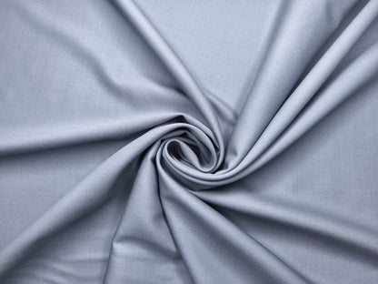 Raymond Royal Opera 70% Wool Super 120s Suiting Fabric (Light Blueish Grey, Plain)