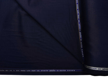 Raymond Wolsten 70% Wool Super 120s Suiting Fabric (Navy Blue, Plain)
