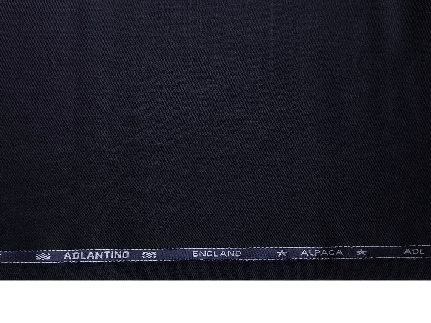 Adlantino Super 110's Extrafine Merno Wool Blended Suiting Fabric (Deep Navy Blue, Plain)