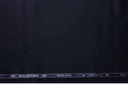 Adlantino Super 110's Extrafine Merno Wool Blended Suiting Fabric (Deep Navy Blue, Plain)