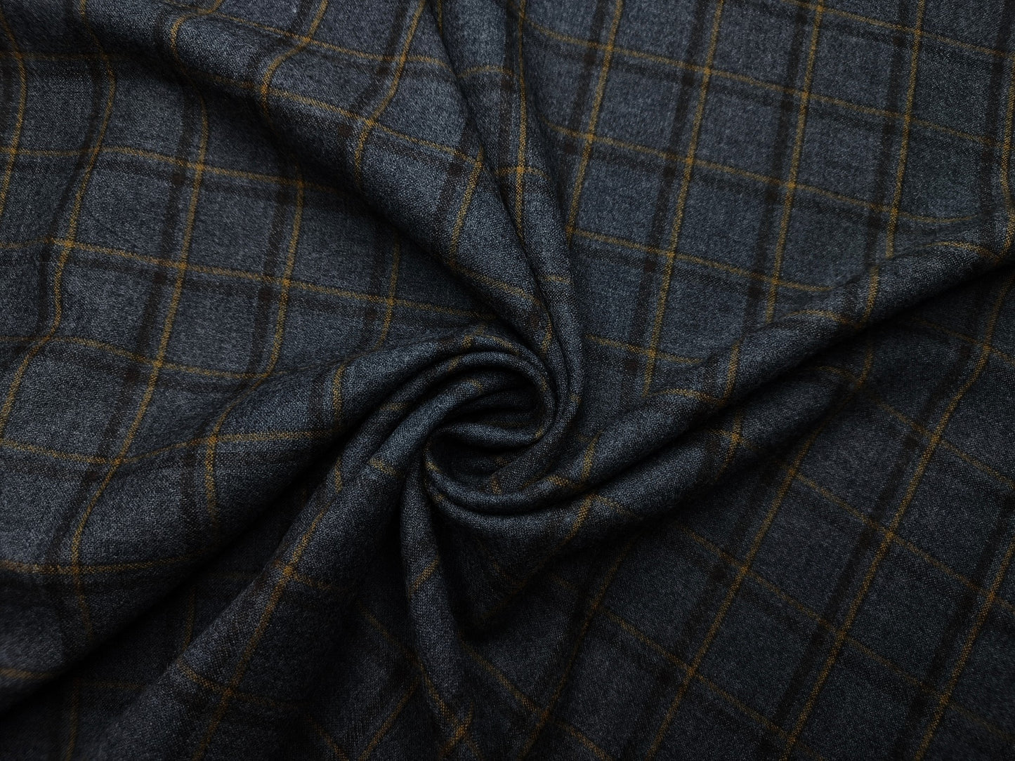 Raymond Lancaster 100% Wool Jacketing Suiting Fabric (Grey, Checks)