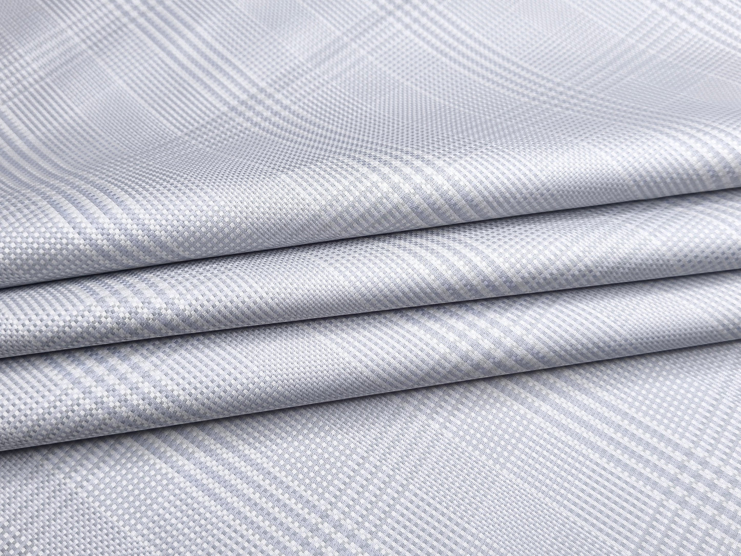 Canetti Italy 100% Cotton Premium Shirting Fabric (Grey, Patterned Checks)