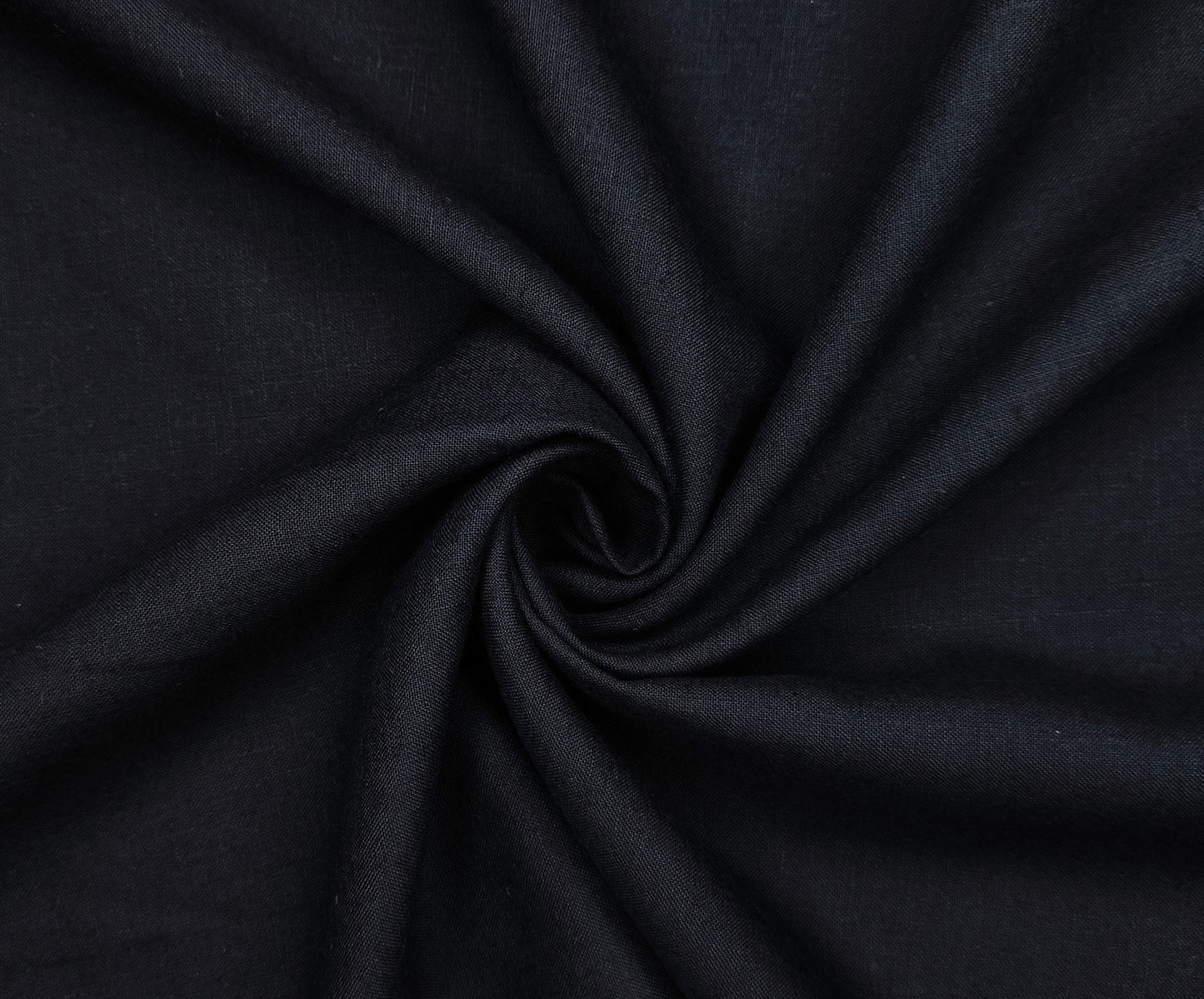 Premium Linen Lyocell Blended Shirting Fabric (Black, Plain)