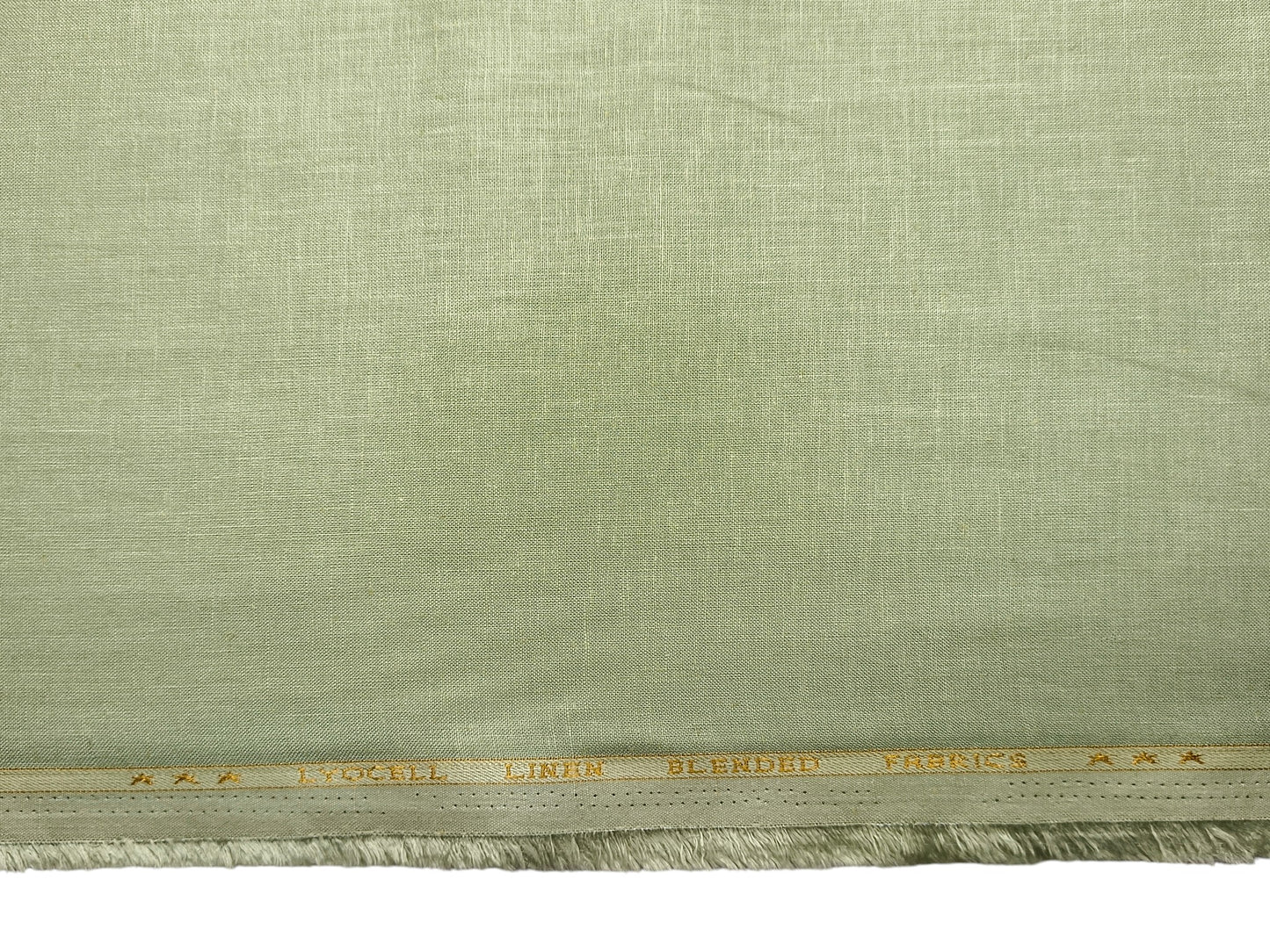 Premium Linen Lyocell Blended Shirting Fabric (Pista, Plain)