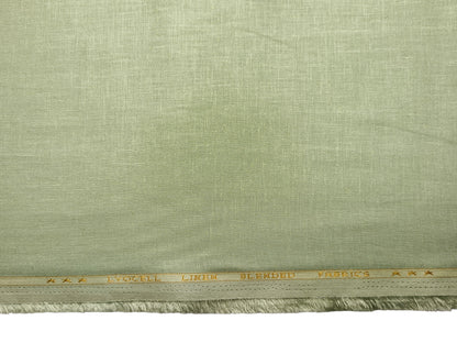 Premium Linen Lyocell Blended Shirting Fabric (Pista, Plain)