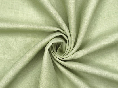 Premium Linen Lyocell Blended Shirting Fabric (Pista, Plain)