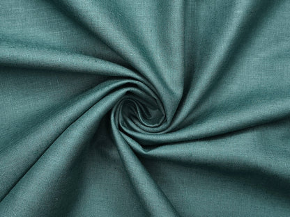 Premium Linen Lyocell Blended Shirting Fabric (Sea Green, Plain)