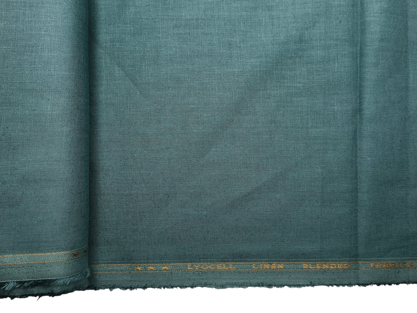 Premium Linen Lyocell Blended Shirting Fabric (Sea Green, Plain)