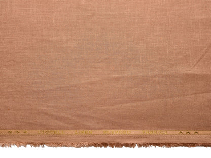 Premium Linen Lyocell Blended Shirting Fabric (Pastel Peach, Plain)