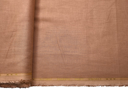 Premium Linen Lyocell Blended Shirting Fabric (Pastel Peach, Plain)