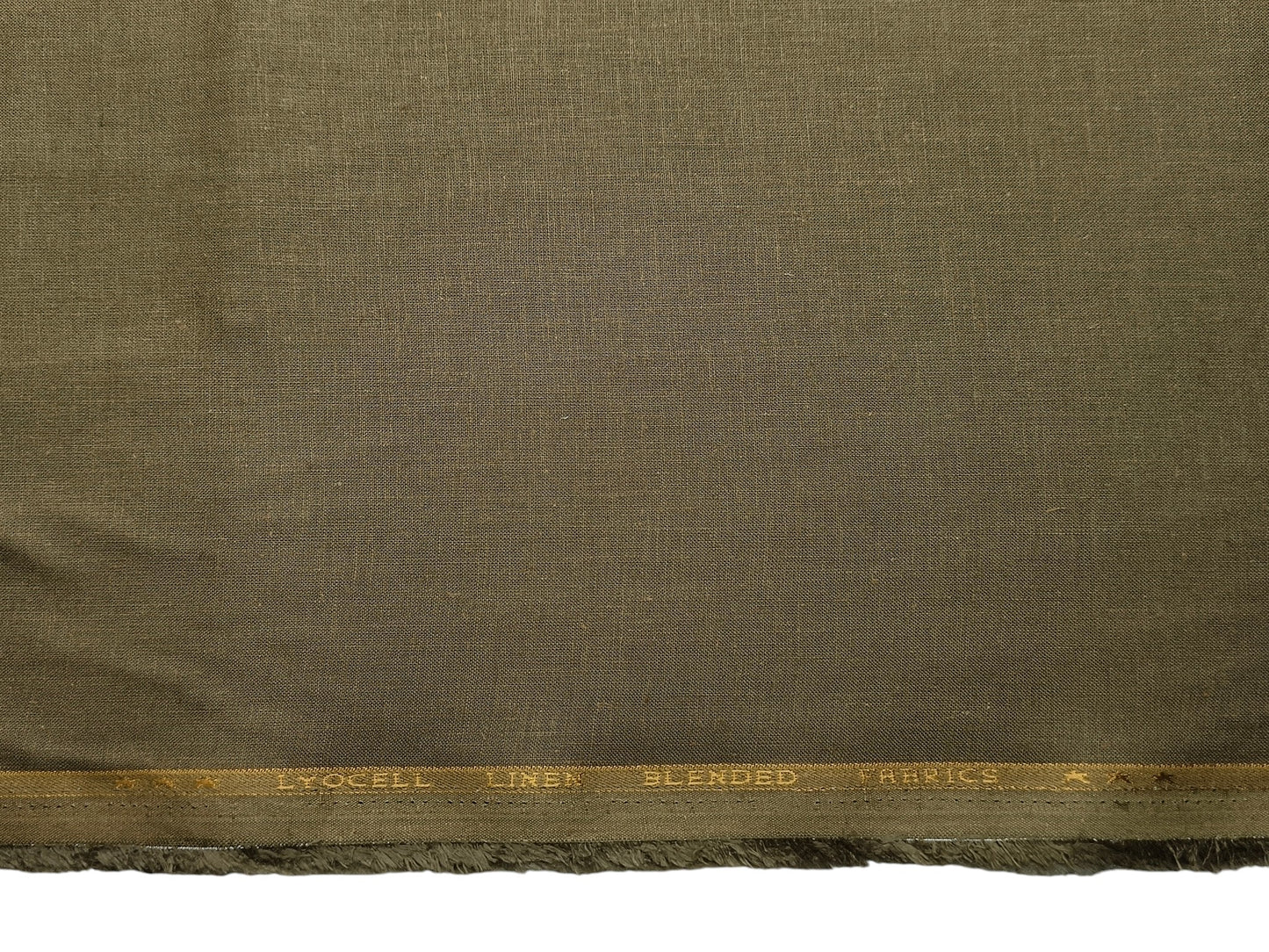 Premium Linen Lyocell Blended Shirting Fabric (Dusty Green, Plain)