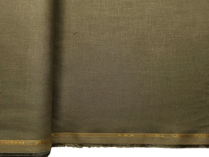 Premium Linen Lyocell Blended Shirting Fabric (Dusty Green, Plain)